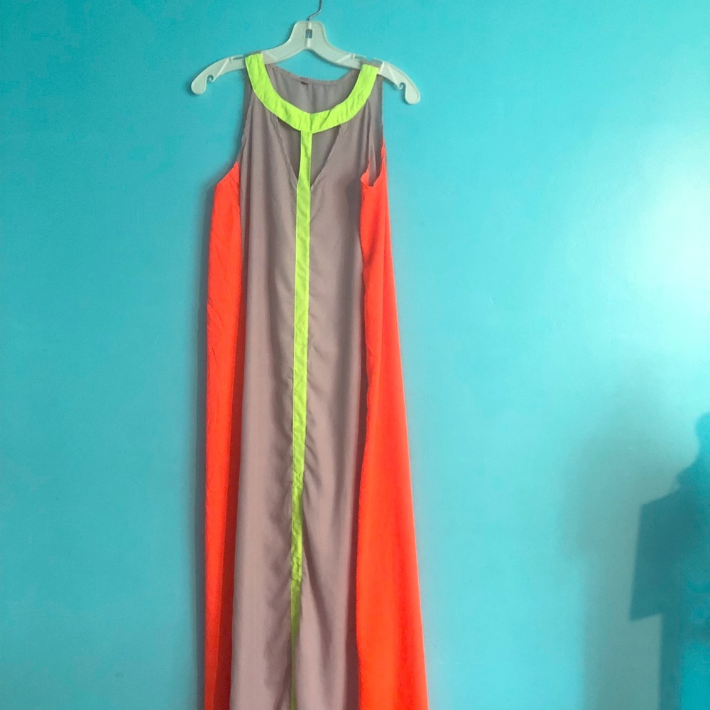 Neon & Gray Simple dress